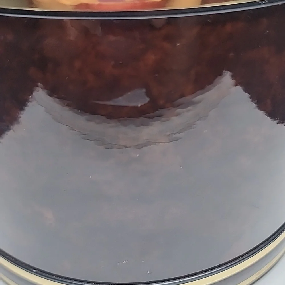 Champagne Ice Bucket Brown and Gold with Handle Vintage